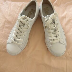 Keds White Low-Top Leather Sneakers
